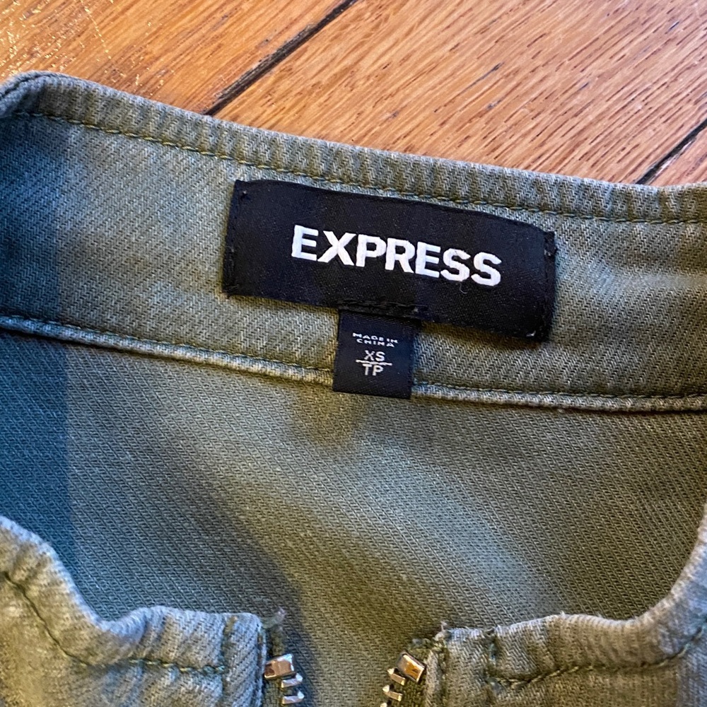 Express Olive Utility Jacket - Picture 2 of 3